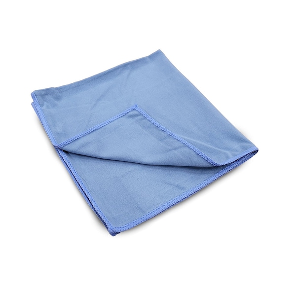 R & R Textile Suede Microfiber Rag, 16"x16", Blue, PK 12 WW73050 - Blue - main